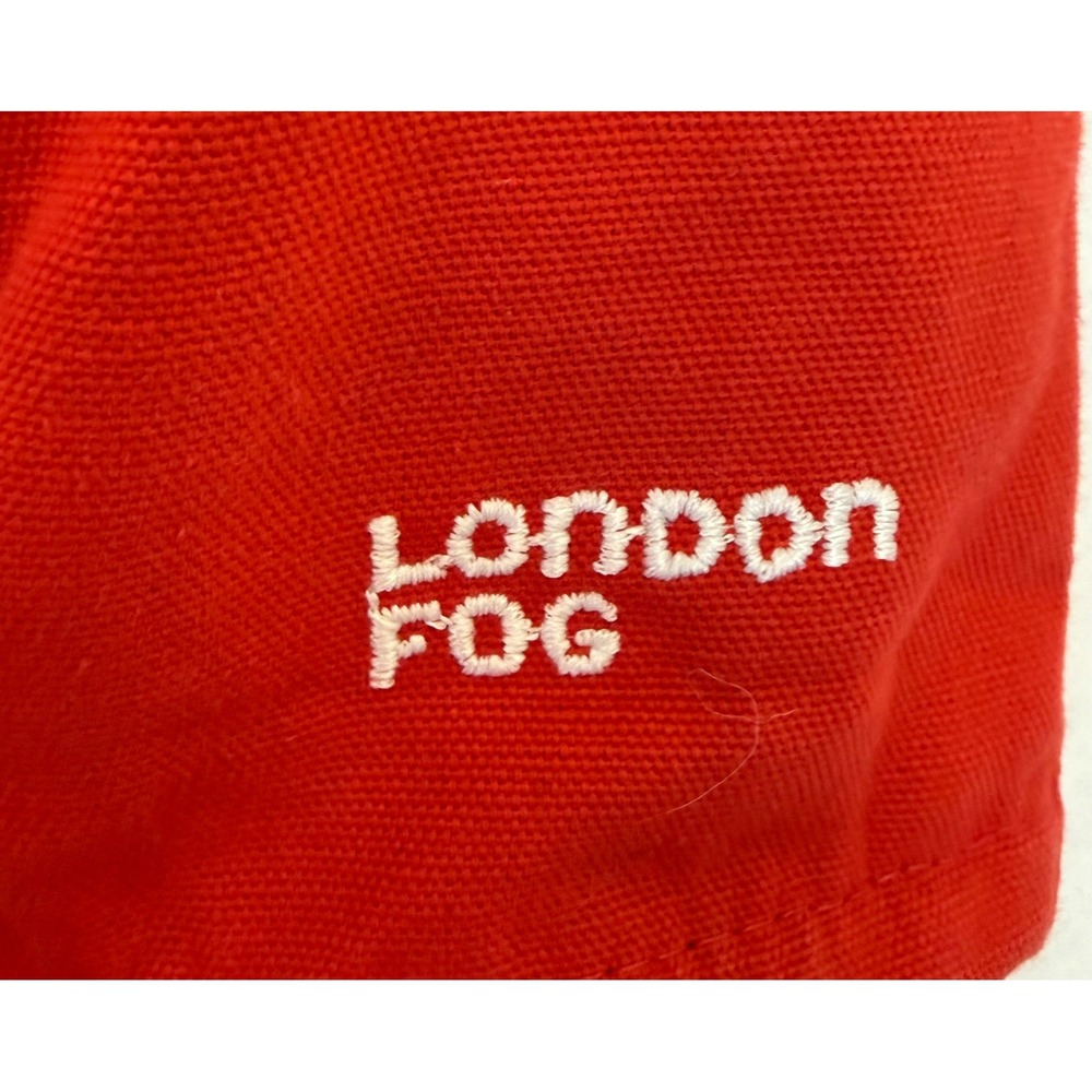 Vtg LONDON FOG Red Quilted Coat Jacket Floral Embroidery Detachable Hood Size 2 - Picture 3 of 14